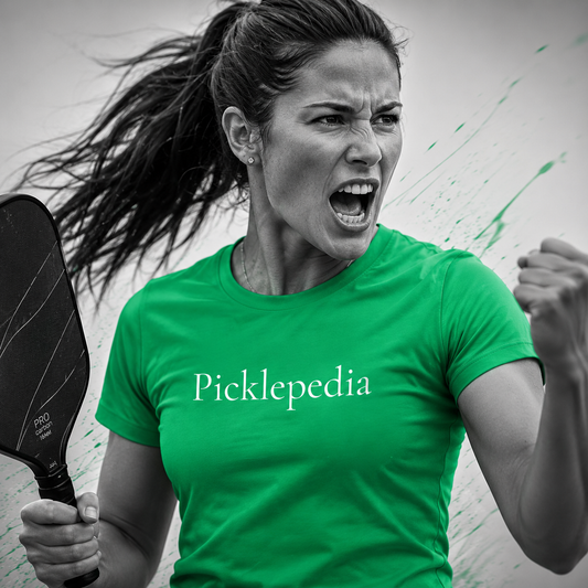 Women’s Signature Green Picklepedia T-Shirt (White Logo)